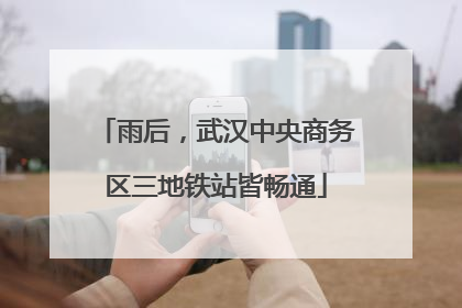 雨后，武汉中央商务区三地铁站皆畅通