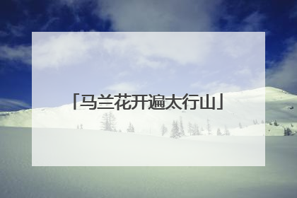 马兰花开遍太行山