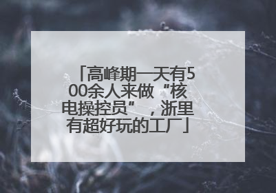 高峰期一天有500余人来做“核电操控员”，浙里有超好玩的工厂