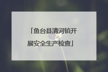 鱼台县清河镇开展安全生产检查