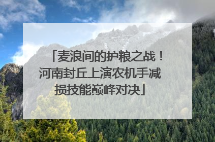 麦浪间的护粮之战！河南封丘上演农机手减损技能巅峰对决