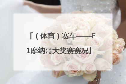 （体育）赛车——F1摩纳哥大奖赛赛况