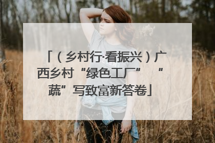 （乡村行·看振兴）广西乡村“绿色工厂” “蔬”写致富新答卷