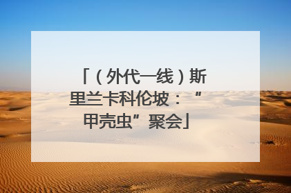 （外代一线）斯里兰卡科伦坡：“甲壳虫”聚会