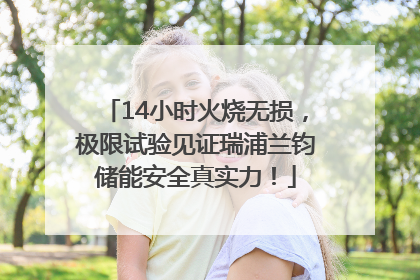 14小时火烧无损，极限试验见证瑞浦兰钧储能安全真实力！