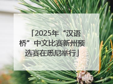 2025年“汉语桥”中文比赛新州预选赛在悉尼举行