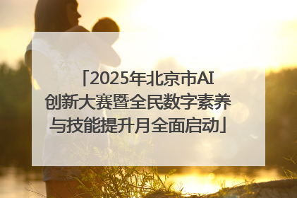 2025年北京市AI创新大赛暨全民数字素养与技能提升月全面启动