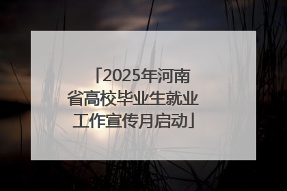 2025年河南省高校毕业生就业工作宣传月启动