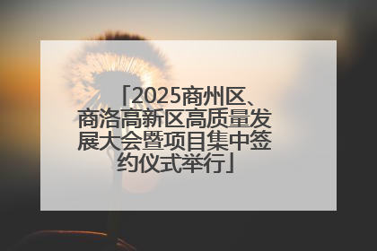 2025商州区、商洛高新区高质量发展大会暨项目集中签约仪式举行