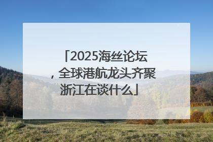 2025海丝论坛，全球港航龙头齐聚浙江在谈什么
