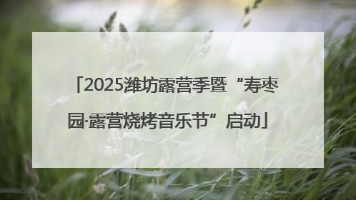2025潍坊露营季暨“寿枣园·露营烧烤音乐节”启动