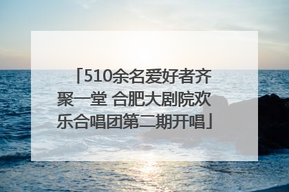 510余名爱好者齐聚一堂 合肥大剧院欢乐合唱团第二期开唱