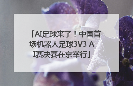 AI足球来了！中国首场机器人足球3V3 AI赛决赛在京举行
